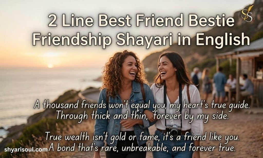 2 Line Best Friend Bestie Friendship Shayari in English