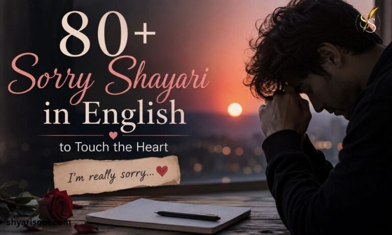 80+ Sorry Shayari in English to Touch the Heart