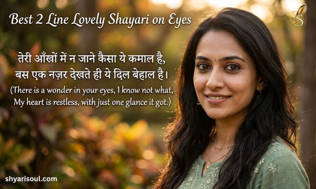 Best 2 Line Lovely Shayari on Eyes