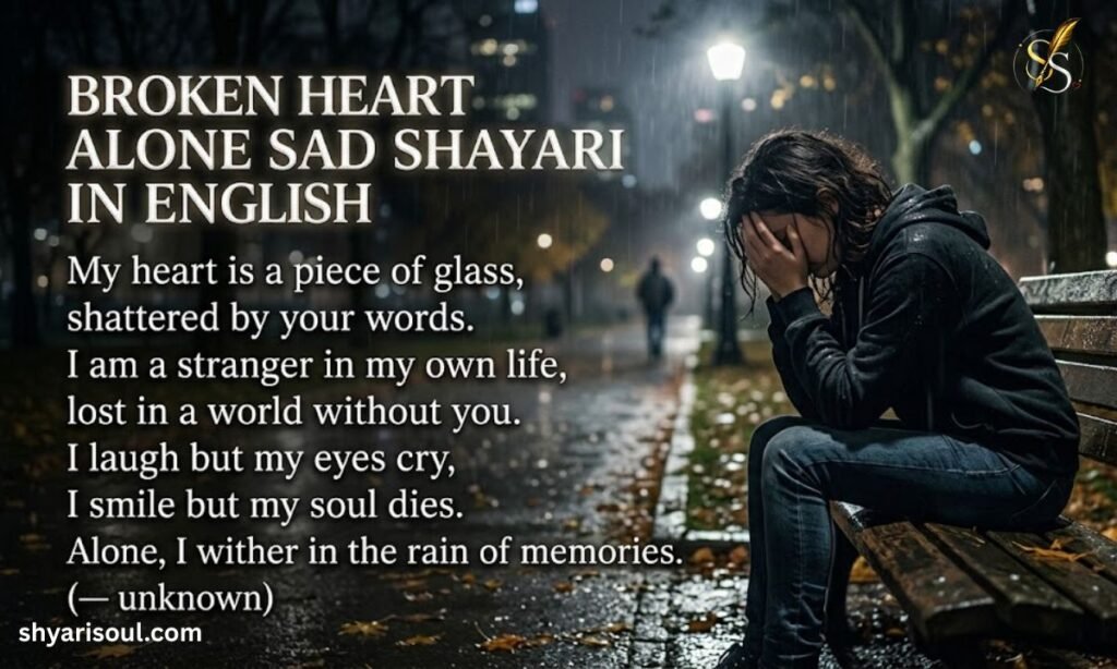 Broken Heart Alone Sad Shayari in English