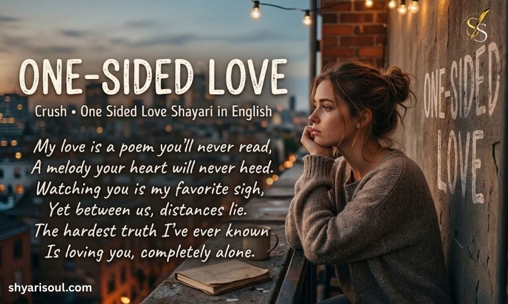 Crush One Sided Love Shayari in English