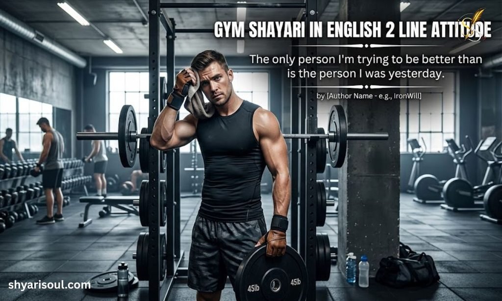 Gym Shayari in English 2 Line Attitude