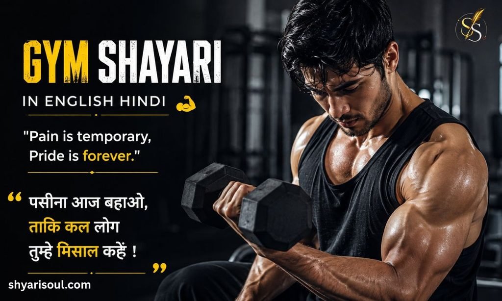 Gym Shayari in English Hindi