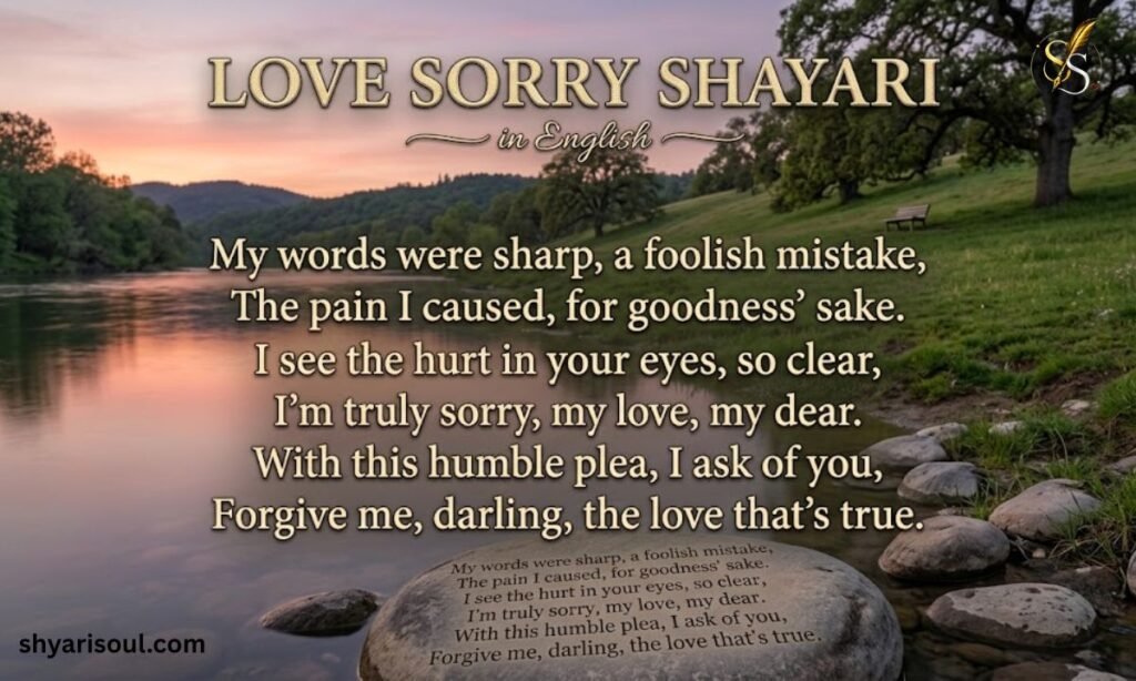 Love Sorry Shayari in English