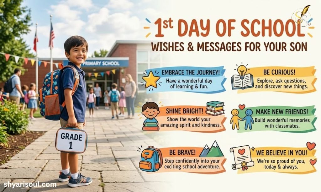 1st Day of School Wishes and Messages for Your Son