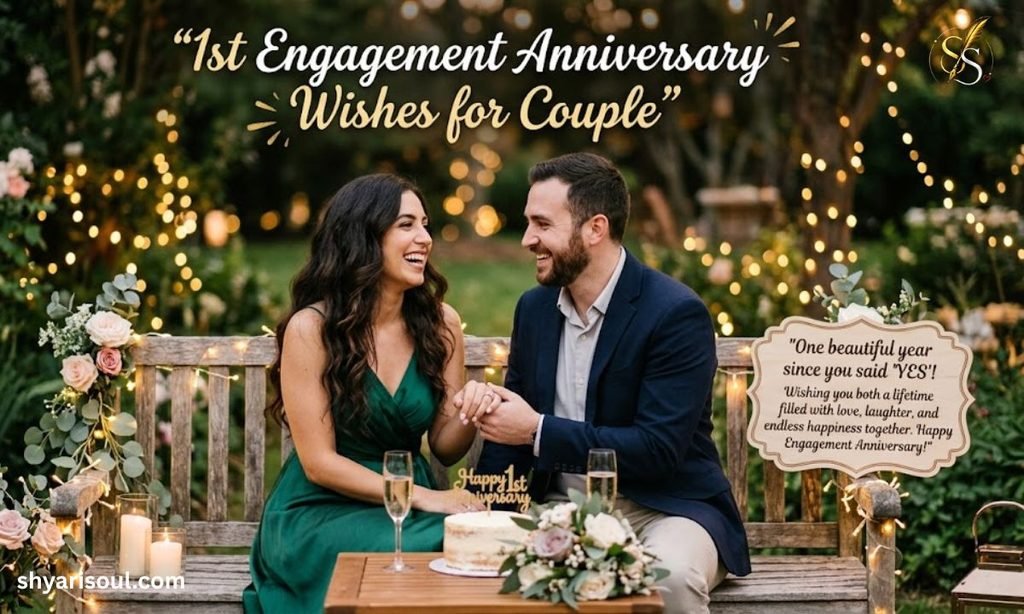 1st Engagement Anniversary Wishes for Couple