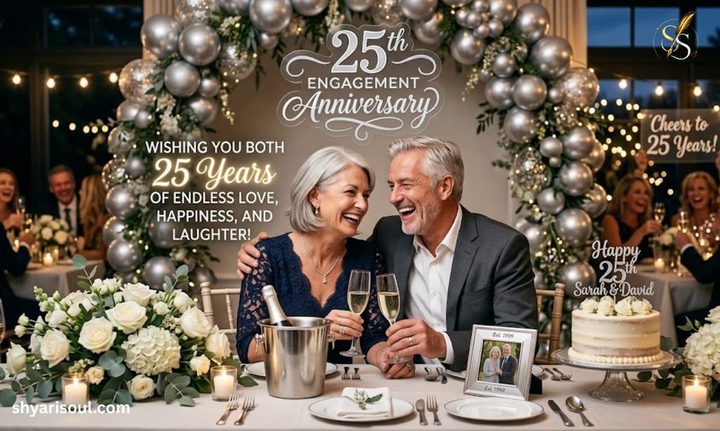 25th Engagement Anniversary Wishes for Couple
