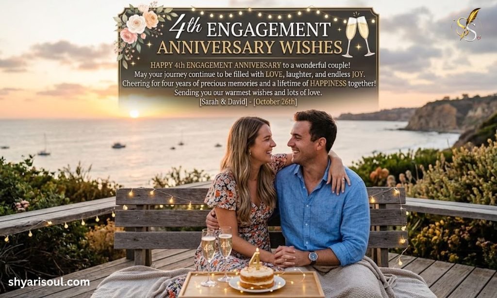 4th Engagement Anniversary Wishes for Couple