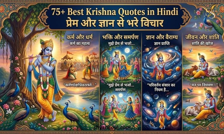 75+ Best Krishna Quotes in Hindi प्रेम और ज्ञान से भरे विचार