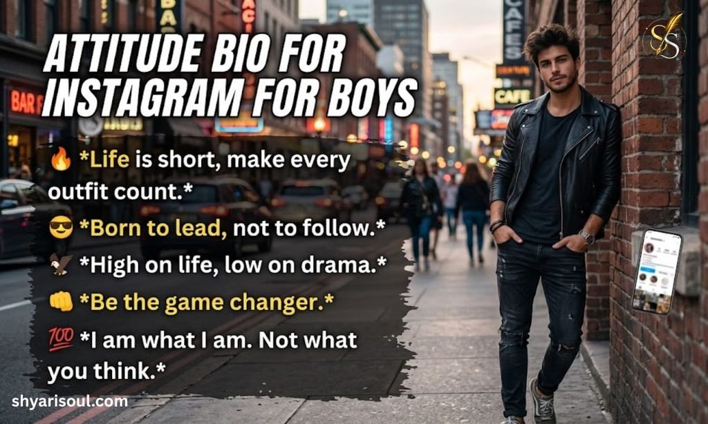 Attitude Bio For Instagram For Boys