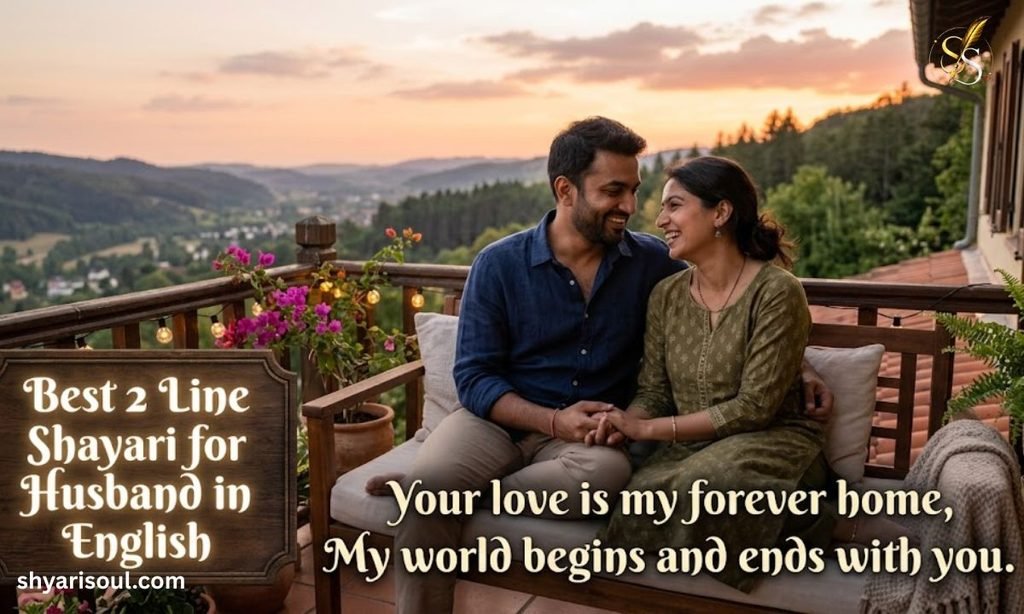 Best 2 Line Shayari for Husband in English