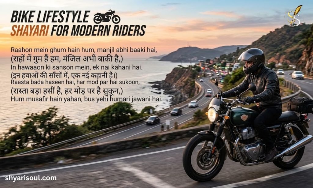 Bike Lifestyle Shayari for Modern Riders