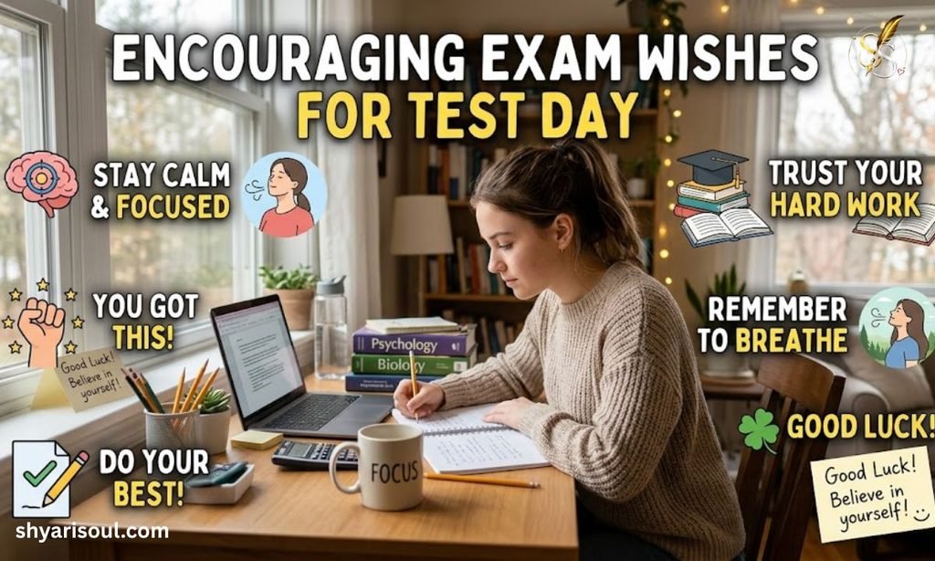 Encouraging Exam Wishes for Test Day