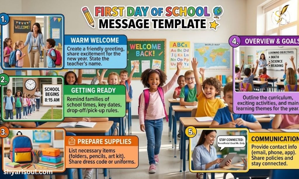 First Day of School Message Template