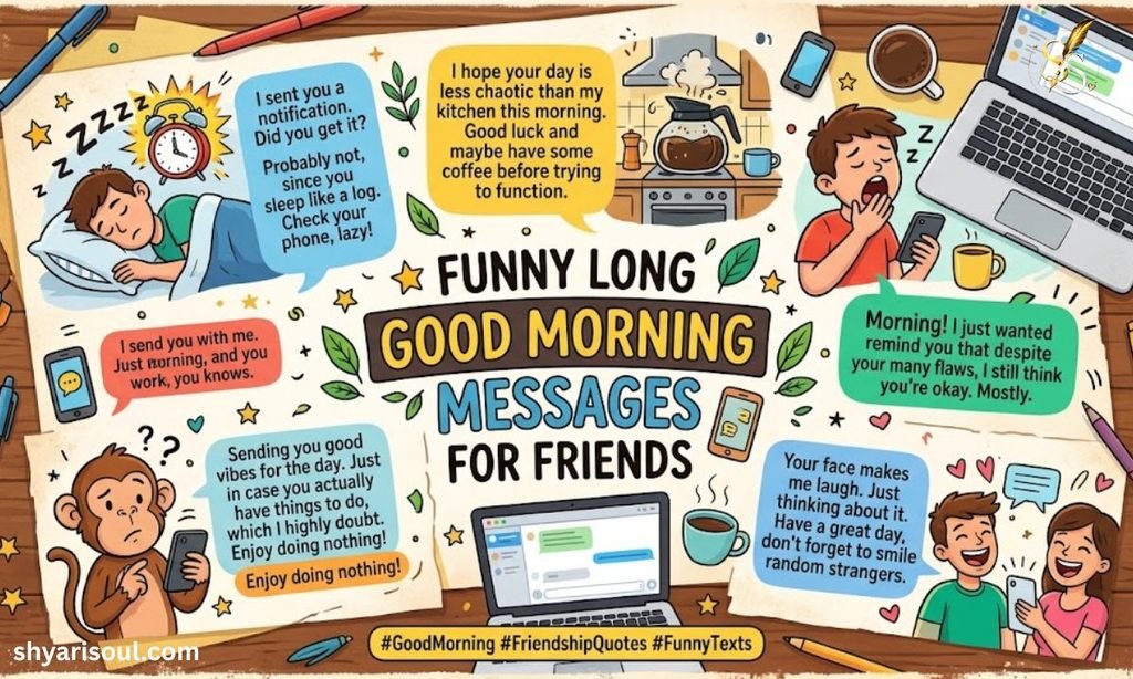Funny Long Good Morning Messages for Friends