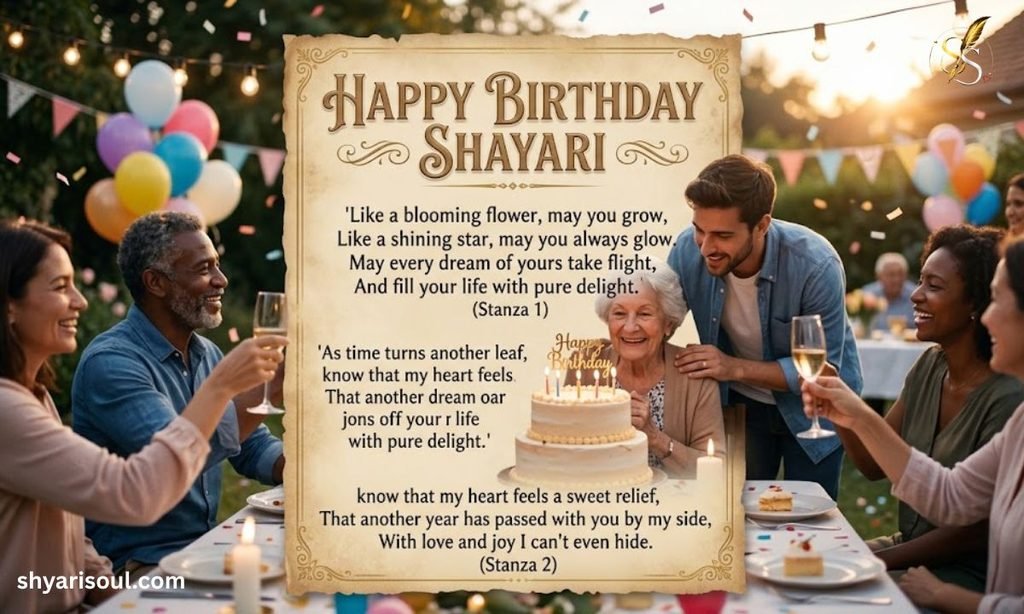 Happy Birthday Shayari in English Text