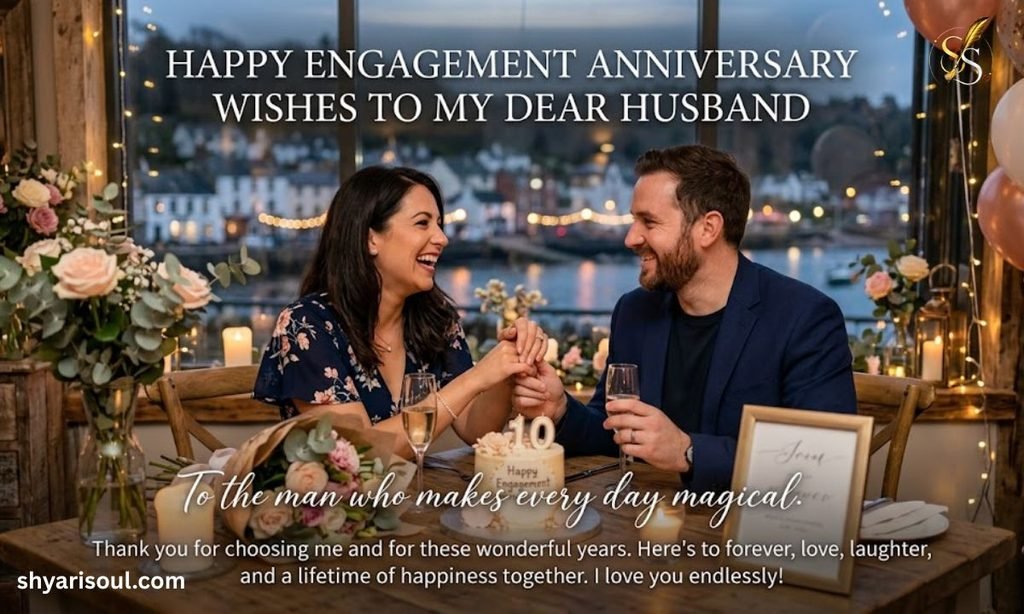 Happy Engagement Anniversary Wishes to Husband