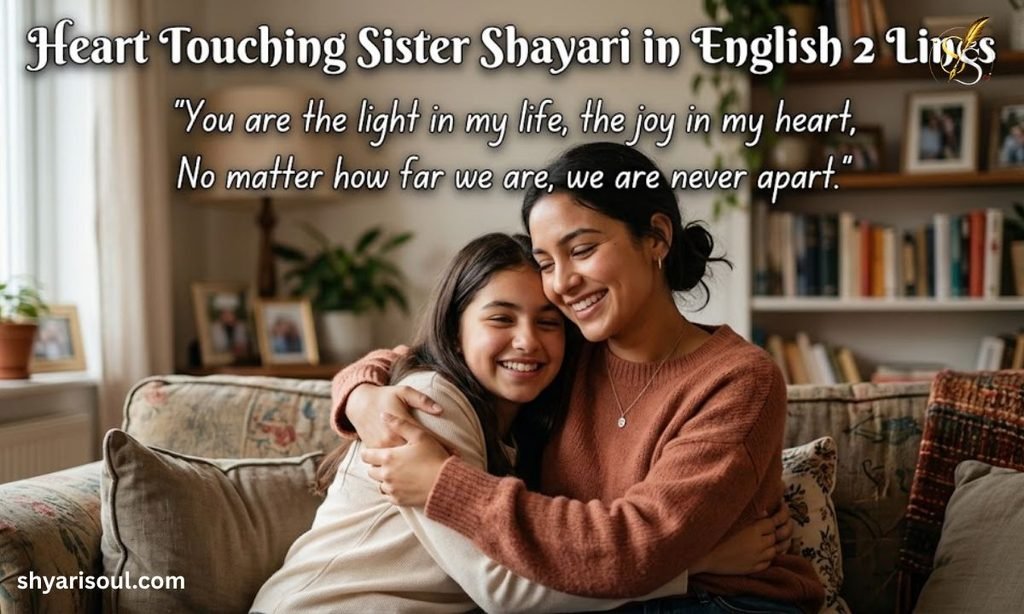 Heart Touching Sister Shayari in English 2 Lines