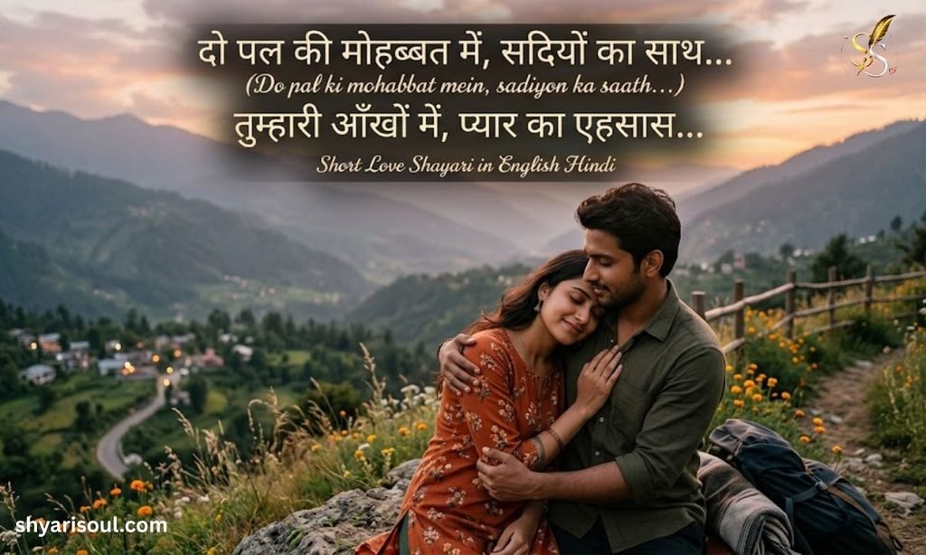 Short Love Shayari in English Hindi