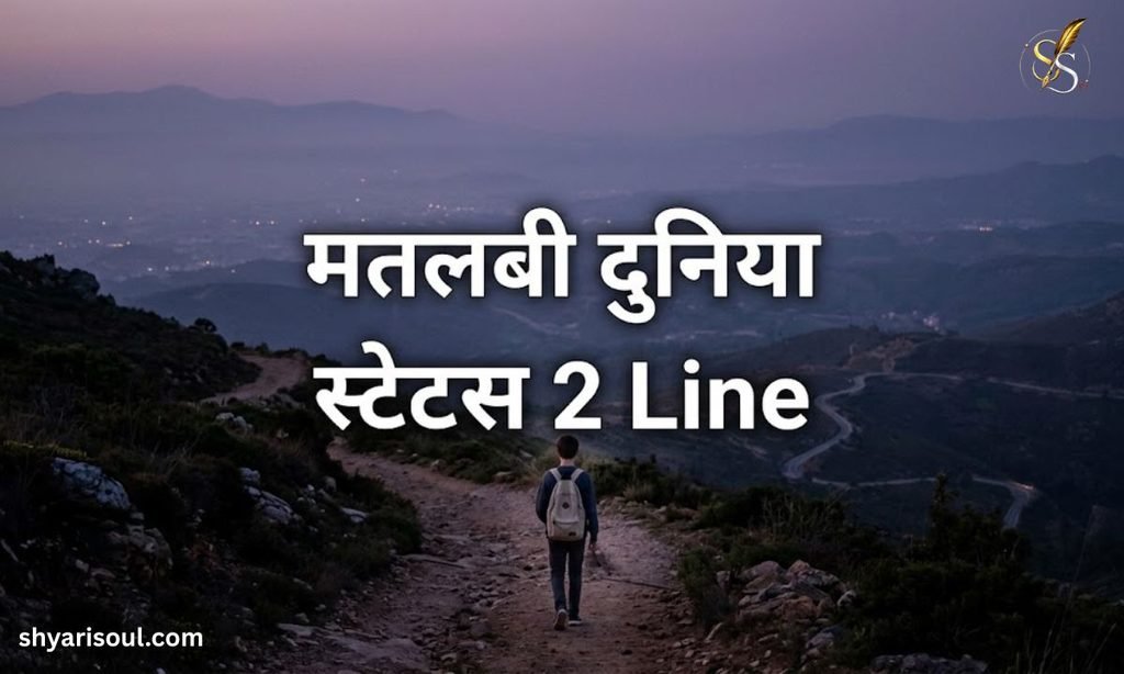 मतलबी दुनिया स्टेटस 2 Line
