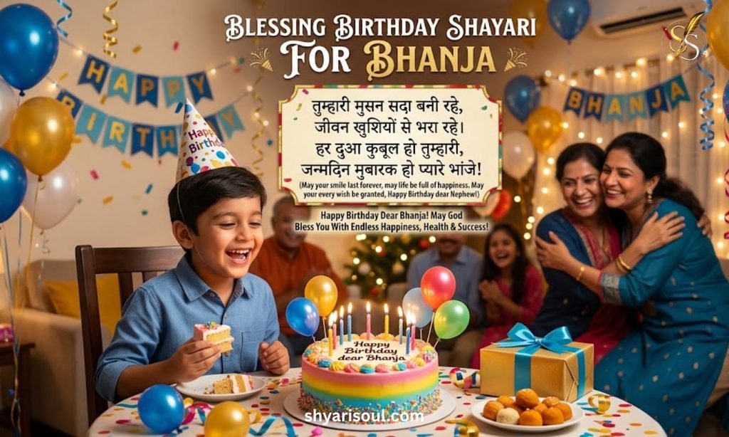 Blessing Birthday Shayari for Bhanja with Images
