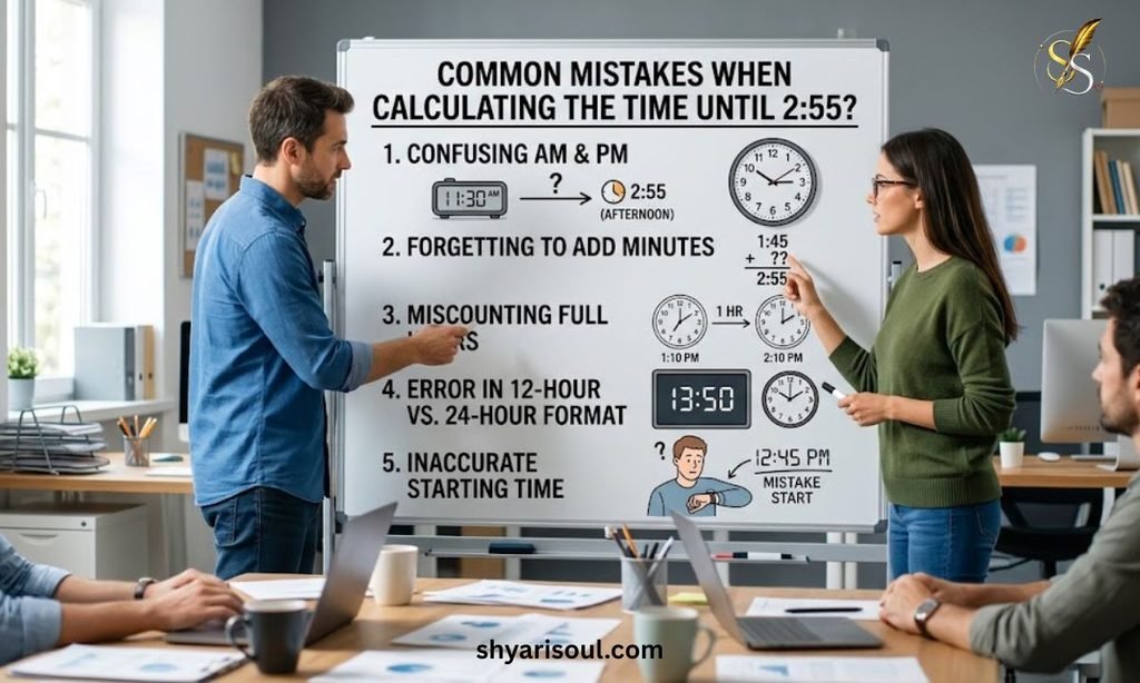 Common Mistakes When Calculating the Time Until 2:55