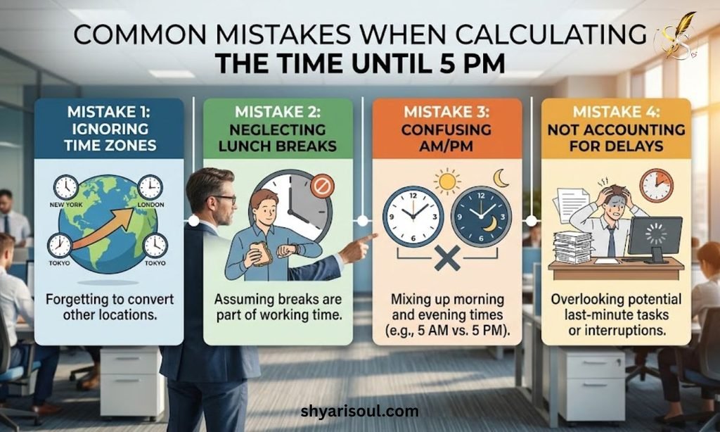 Common Mistakes When Calculating the Time Until 5 PM