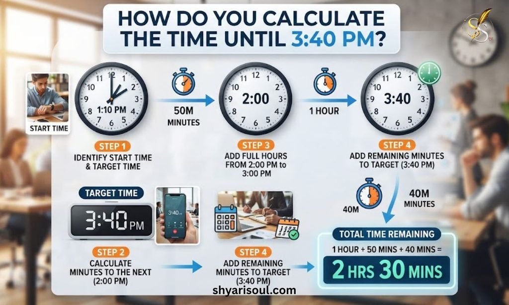 How Do You Calculate the Time Until 3:40 PM?