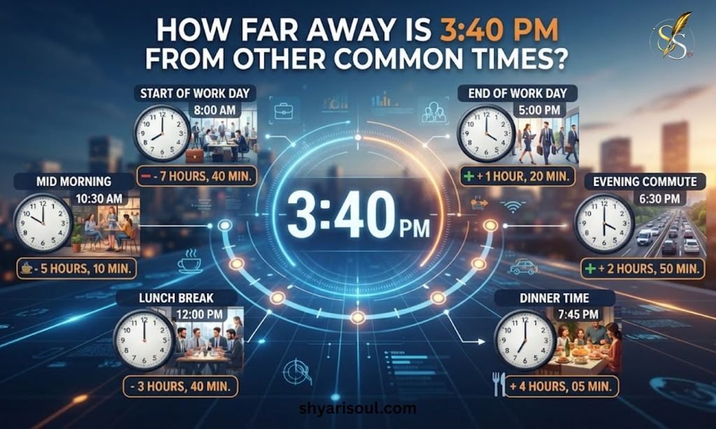 How Far Away Is 3:40 PM From Other Common Times?