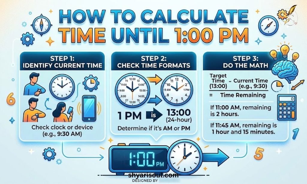 How to Calculate Time Until 1:00 PM