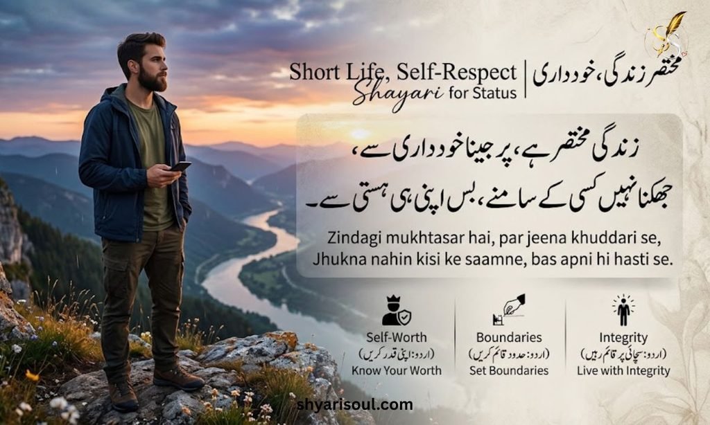 Short Life Self Respect Shayari for Status